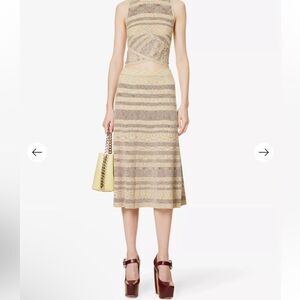 Jonathan Simkhai Simona space-dye cotton-blend knitted midi skirt